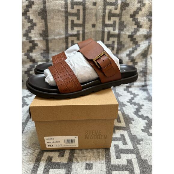 Steve Madden | Shoes | Steve Madden Mens Brown Front Strap  display picture 3